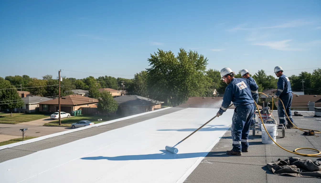 Commercial roof coating in Amazonia, MO near me